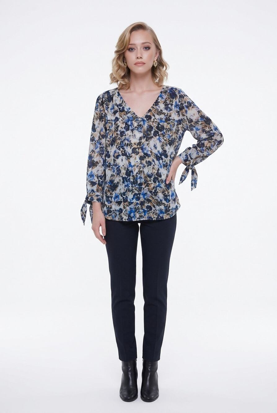 Zak & Rachel Botanical Boho Chic Spring Summer Y2k Plus Size Sexy Blouse 2XL